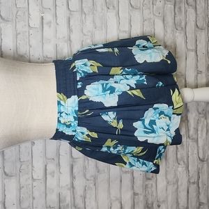 Abercrombie and Fitch Blue Roses Mini Skirt